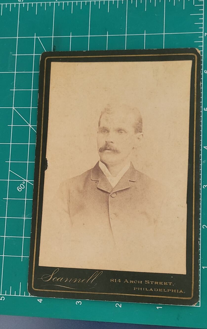 Antique Victorian Cabinet Card Dashing Gentleman Shaw Scannell Philadelphia